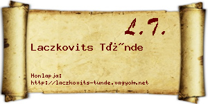 Laczkovits Tünde névjegykártya