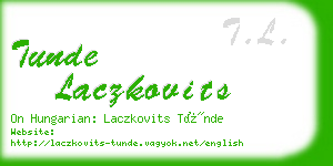 tunde laczkovits business card